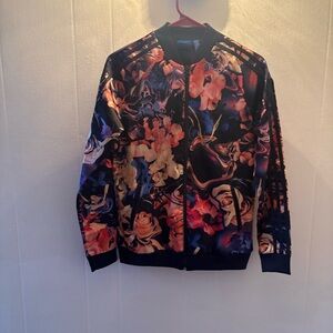 Adidas Multicolor Floral Bomber Jacket